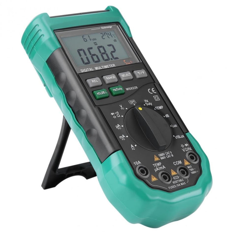 BSIDE MS8229 Multímetro digital LUX Medidor de ruido Temperatura Humedad Probador