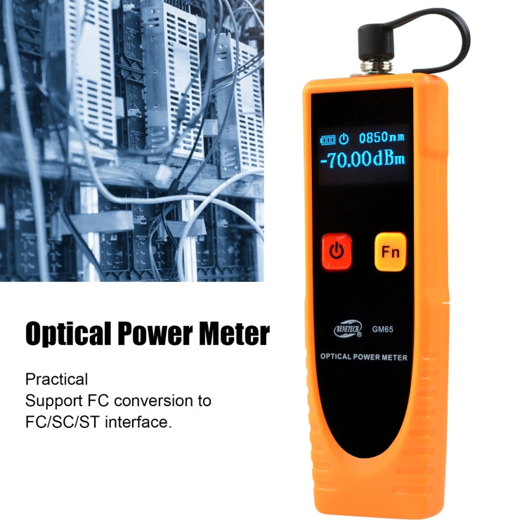 BENETECH GM65 Medidor de potencia óptica Fuente de luz Probador de potencia