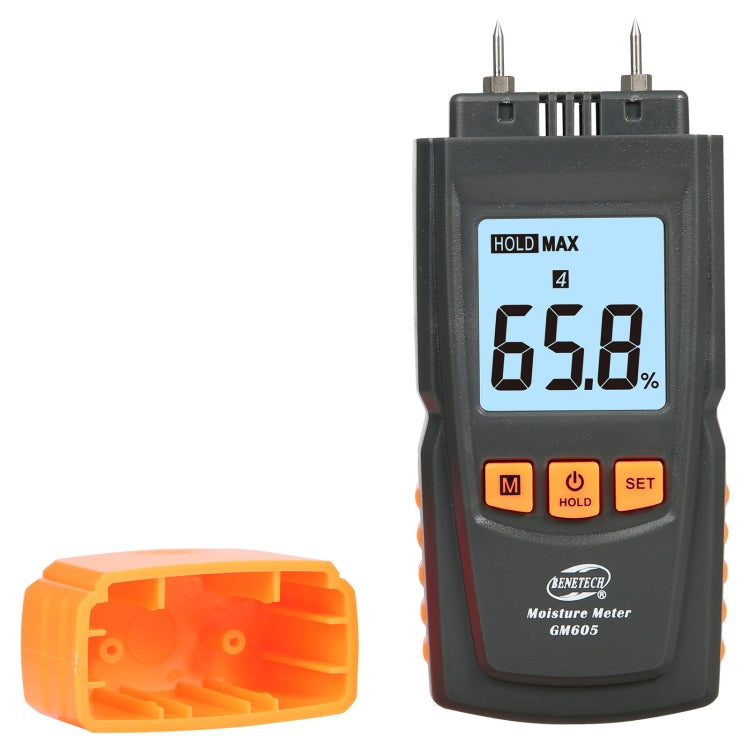 BENETECH GM605 Medidor de humedad de madera digital Probador de humedad Detector de humedad de madera, GM605
