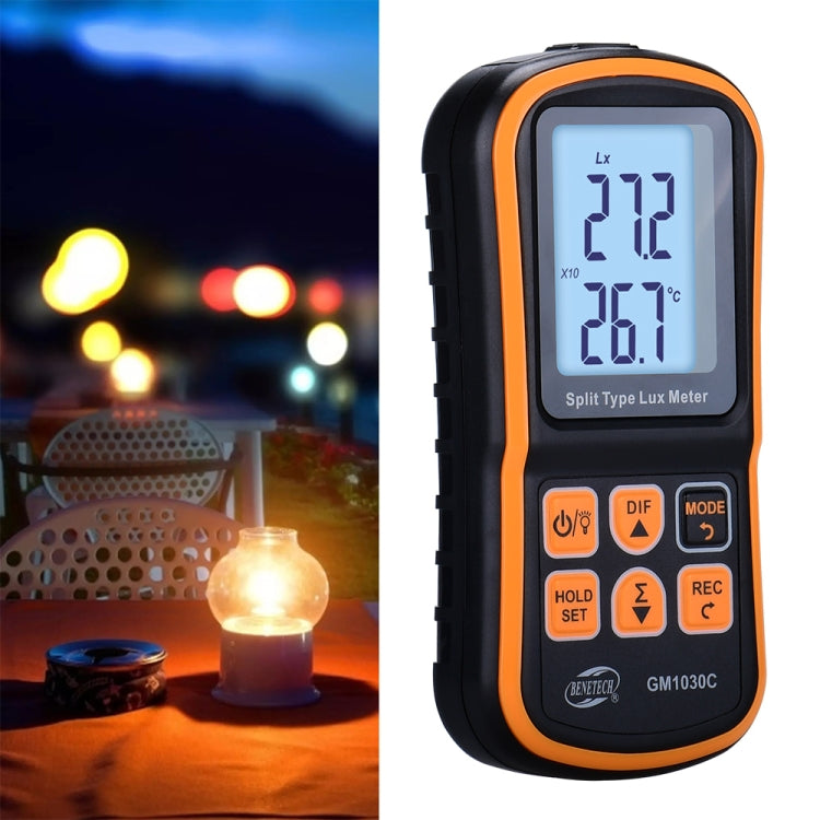 BENETECH GM1030C Iluminómetro digital dividido portátil Medidor de LUX, GM1030C