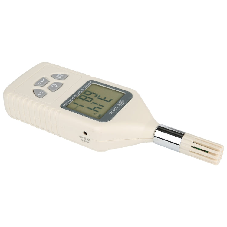 BENETECH GM1360 Medidor de temperatura y humedad digital industrial con sonda LCD, GM1360