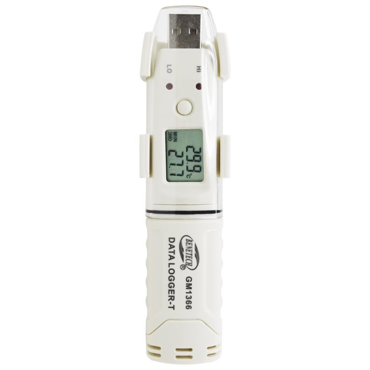 BENETECH GM1366 Medidor registrador digital de temperatura y humedad USB con alarma, GM1366