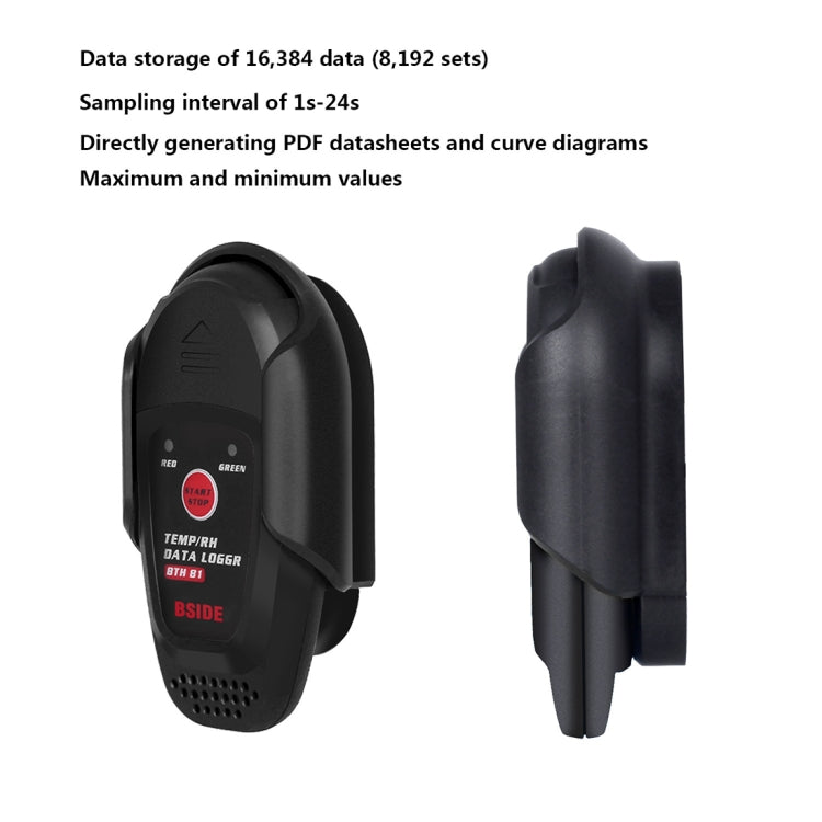 Grabador automático de datos de temperatura/humedad con interfaz USB BSIDE BHT81