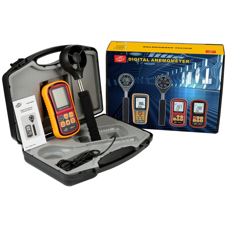 BENETECH GM8901 + anemómetro de alta precisión medidor de velocidad del viento medida de temperatura pantalla LCD Digital herramienta de medición, GM8901+