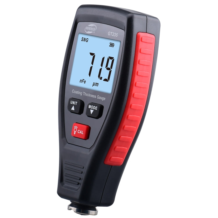 BENETECH GT235 Medidor de espesor de recubrimiento de película de pintura de doble propósito de hierro y aluminio, GT235