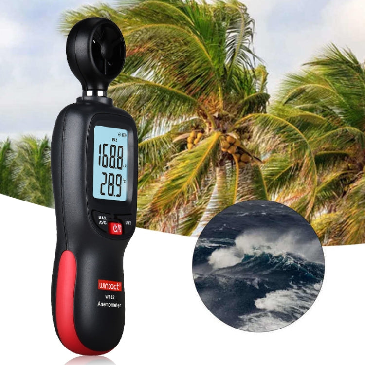 Wintact WT82B Anemómetro de viento Bluetooth Registrador de datos Medidor de velocidad del aire