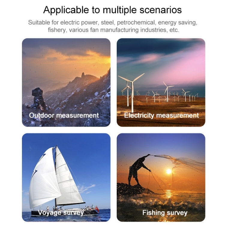 Wintact WT82B Anemómetro de viento Bluetooth Registrador de datos Medidor de velocidad del aire