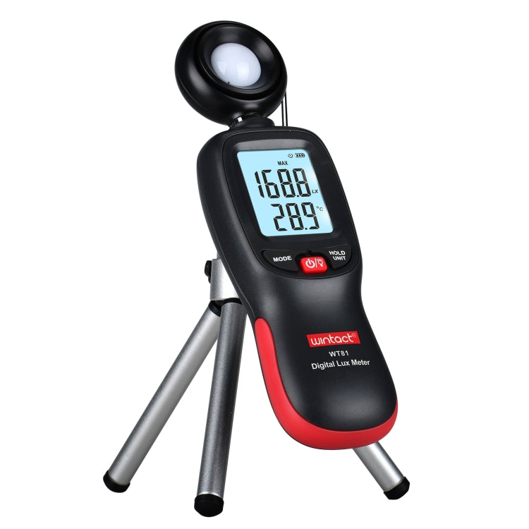 Medidor de lux de luz digital Wintact WT81 para fábrica/escuela/casa en diversas ocasiones, rango: 0-200.000 Lux