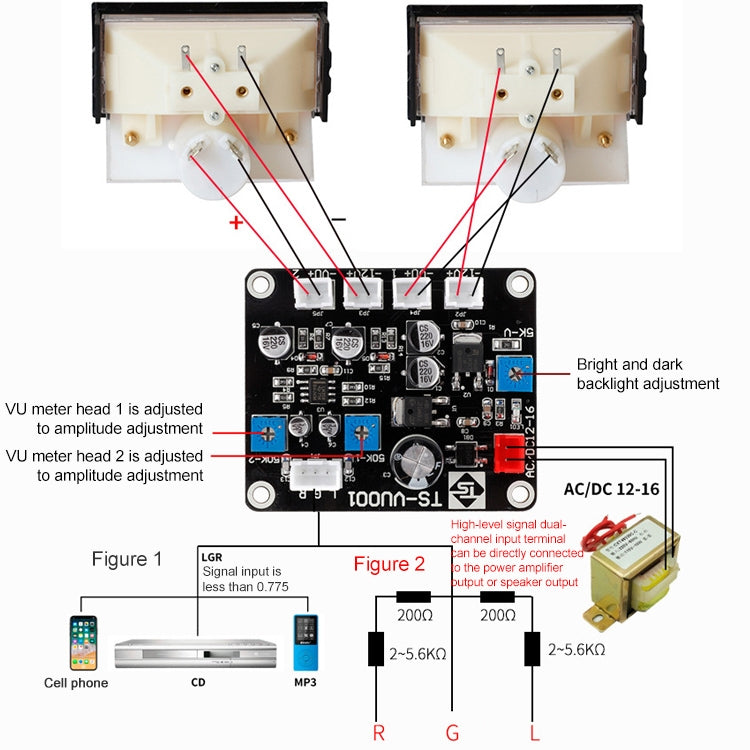 TN-73 Medidor de VU de alta precisión DB Descarga de potencia Medidor plano Mezclador Medidor de potencia, TN-73