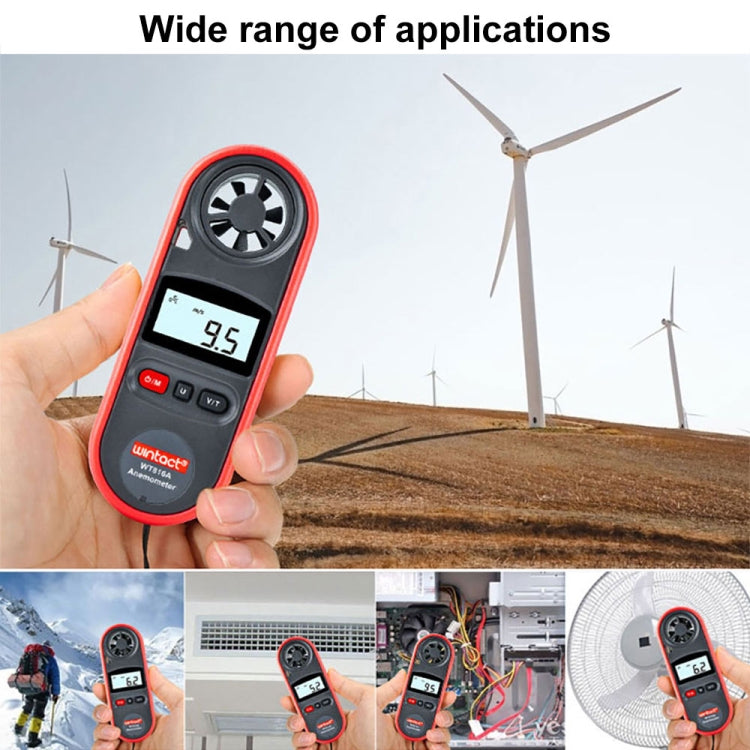 Anemómetro Termómetro Electrónico Digital Wintact WT816A, WT816A