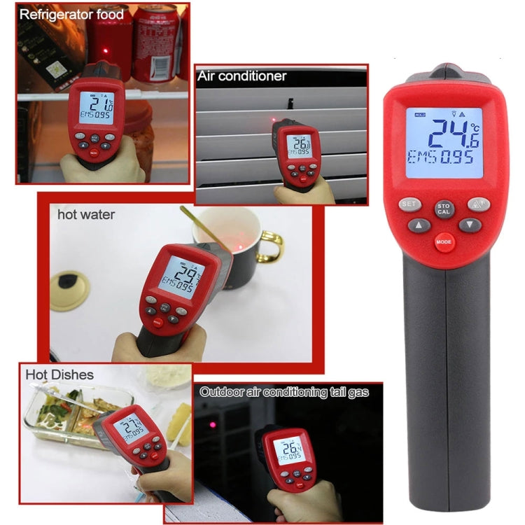 Wintact WT900 -50 grados C ~ 950 grados C Termómetro infrarrojo digital portátil sin contacto para exteriores, WT900