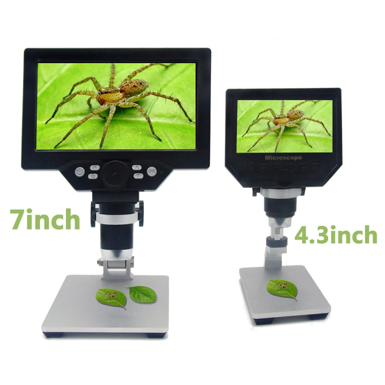 G1200 Microscopio de escritorio digital electrónico portátil con pantalla LCD de 7 pulgadas 1200X, enchufe para Reino Unido, No Battery AU Plug, No Battery EU Plug, No Battery UK Plug, No Battery US Plug