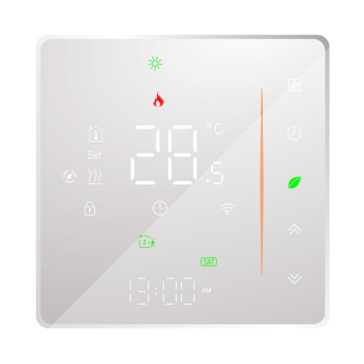 BHT-006GBLW 95-240V AC 16A Termostato de calefacción para el hogar inteligente para caja de la UE, control de calefacción eléctrica con solo sensor interno, sensor externo y conexión WiFi, BHT-006GBLW