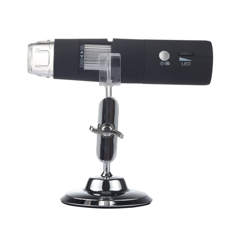 Lupa 50X ~ 1000X Sensor de imagen HD 1920x1080P USB WiFi Microscopio digital con 8 LED y soporte profesional