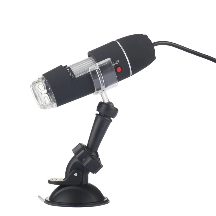 Lupa 1600X Sensor de imagen HD 0.3MP Microscopio digital USB 2 en 1 con 8 LED y soporte profesional, 1600X