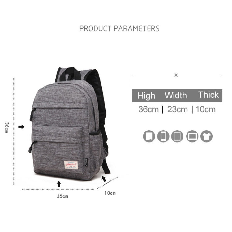 Mochila universal multifunción de tela de lona para ordenador portátil, mochila para estudiantes de 13 a 15 pulgadas, tamaño: 36x25x10cm