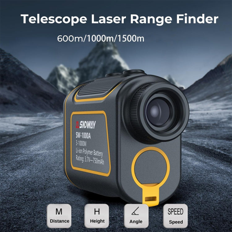 SNDWAY SW1000A Telescopio portátil impermeable para exteriores, telémetro, medidor de distancia, 1000 m, 1000m