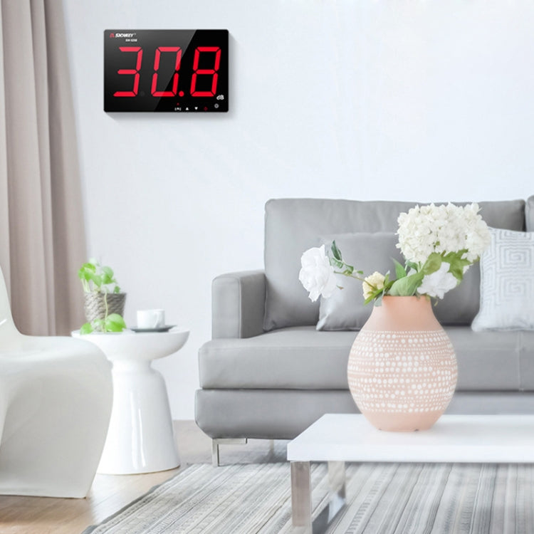 SNDWAY SW525B Medidor de nivel de sonido DB montado en la pared Probador de ruido con transferencia de almacenamiento de datos USB y comunicación USB, SW525B