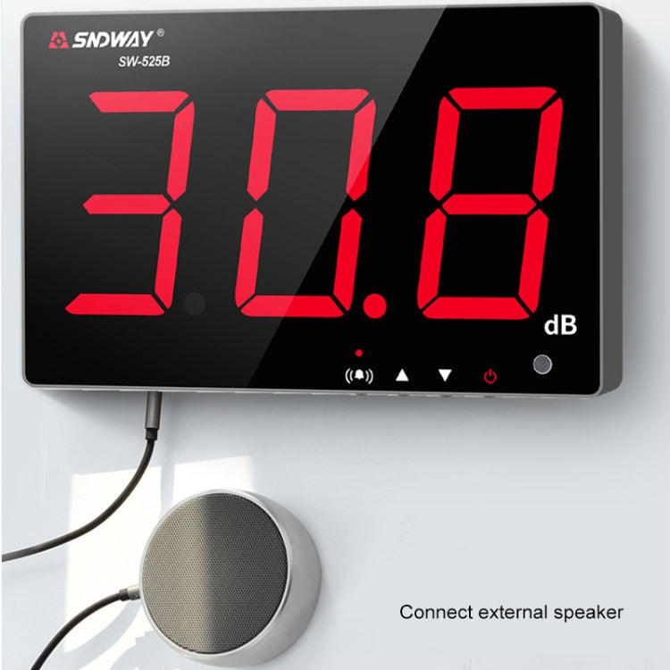Probador de ruido del medidor de nivel de sonido DB montado en la pared SNDWAY SW526A con pantalla grande de 18 pulgadas, SW526A