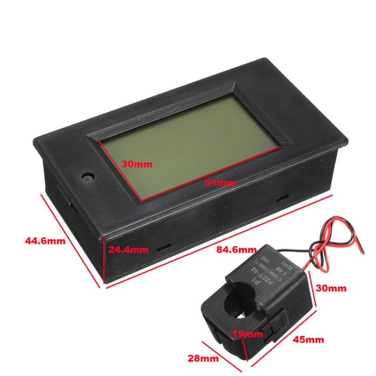 PZEM-061 Instrumento de medición de voltaje con medidor de pantalla digital 4 en 1 CC, CA 80-260 V, 100 A