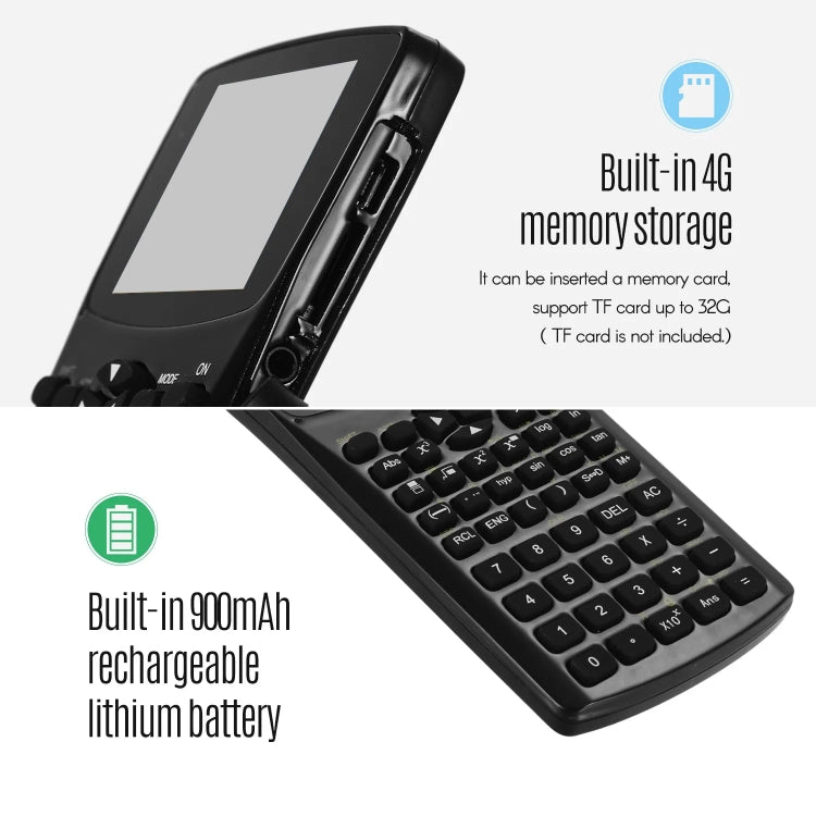 Calculadora de libros electrónicos con pantalla de 2,4 pulgadas antiespionaje, compatible con grabación de sonido, radio, reproducción de música y video, Anti-peeping Scientific Calculator