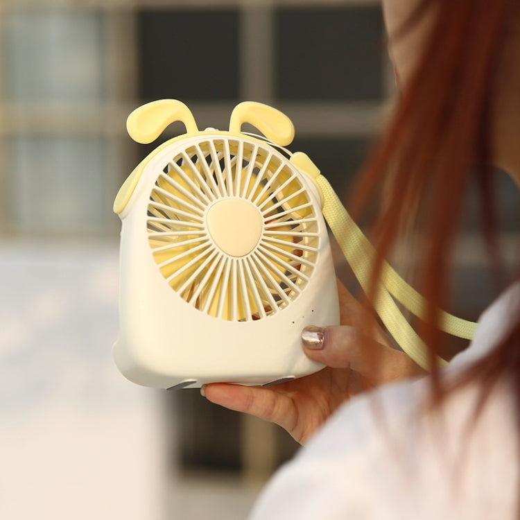 Mini ventilador portátil con forma de conejo WT-F14 de 1200 mAh con control de 3 velocidades