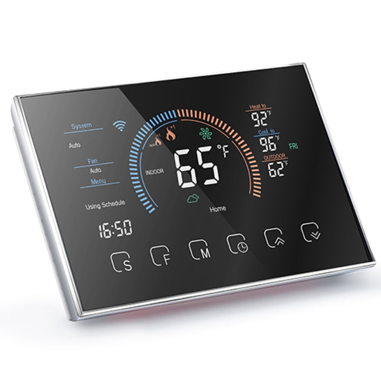 BHP-8000-WIFI-W 3H2C Bomba de calor para el hogar inteligente Termostato de carcasa de espejo redondo para habitación con WiFi, CA 24 V, with WiFi
