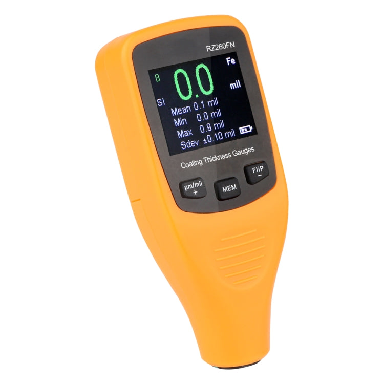 RZ260FN Herramientas de medidor de espesor de pintura de recubrimiento ultrasónico con pantalla LCD 2 en 1 ferrosos y no ferrosos
