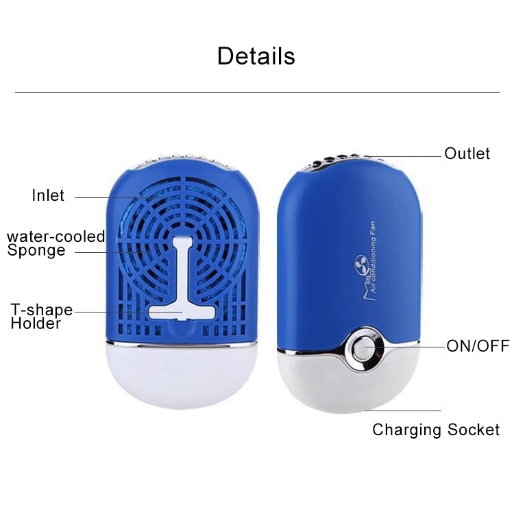 Mini ventilador portátil de mano con refrigeración por aire acondicionado con carga USB
