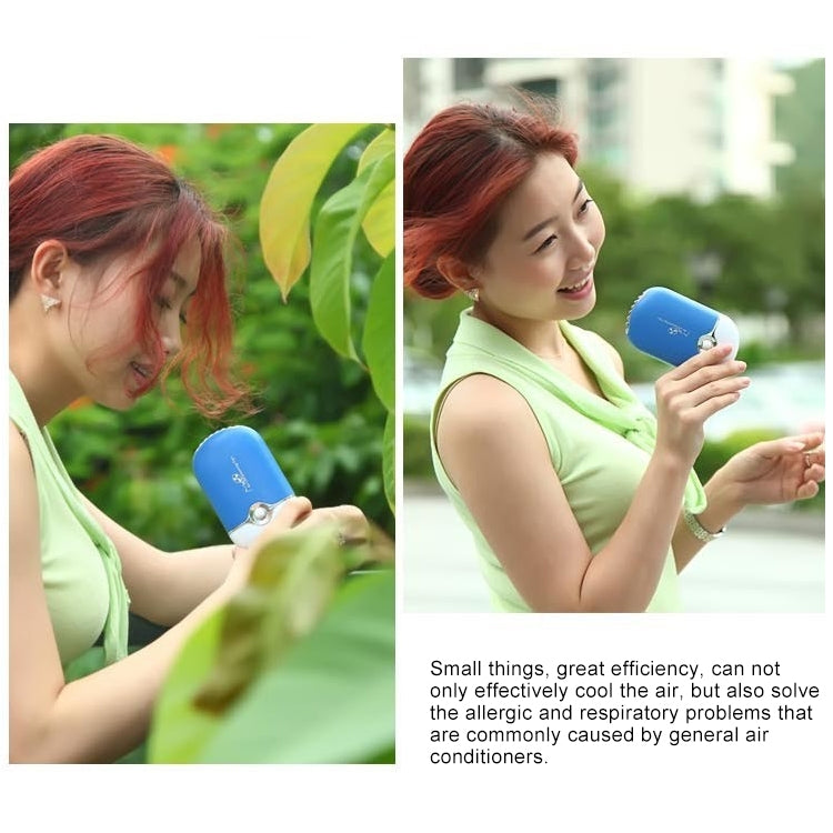 Mini ventilador portátil de mano con refrigeración por aire acondicionado con carga USB