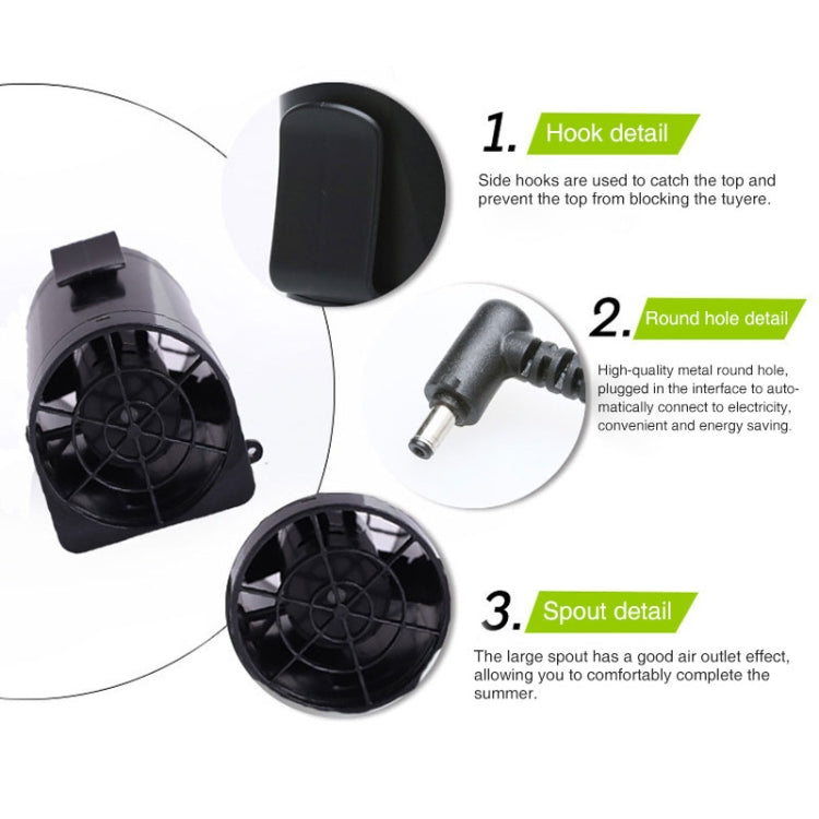 Mini ventilador de cintura portátil, ventilador de refrigeración, enfriador de piel USB