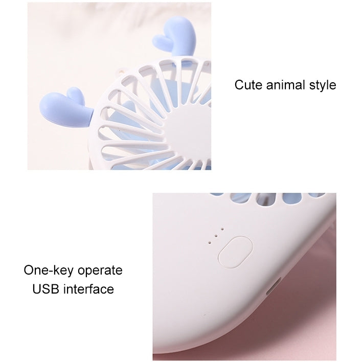 Mini ventilador de bolsillo portátil con carga USB y control de 3 velocidades