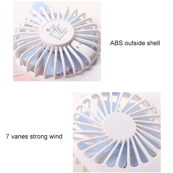 Mini ventilador de bolsillo portátil con carga USB y control de 3 velocidades