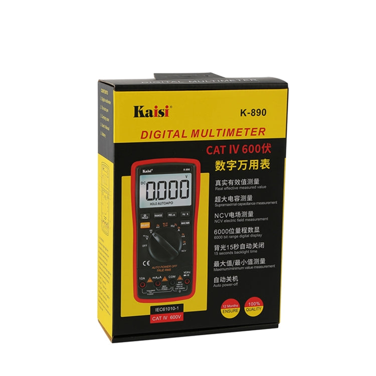 Multímetro digital LCD profesional Kaisi K-890 Probador de multímetro digital de mano eléctrico