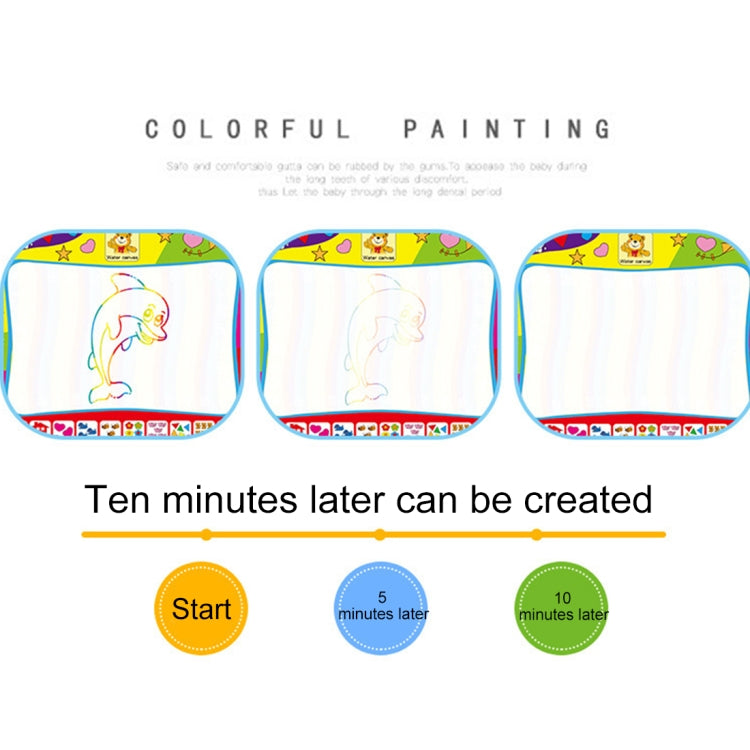 Tapete para dibujar con agua Magic Doodle del color del arco iris para niños con 2 bolígrafos, tamaño: 80 cm x 60 cm, Size: 80cm x 60cm