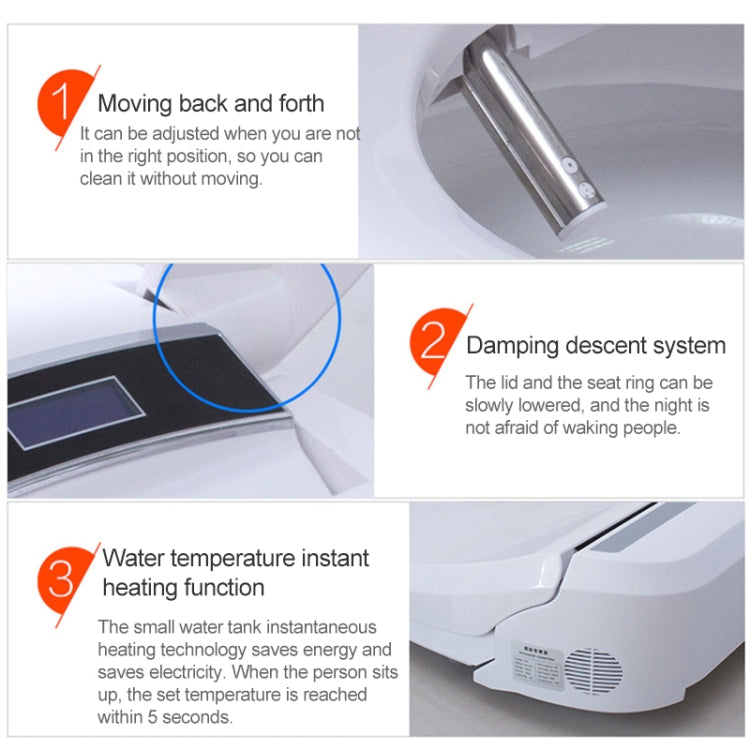Cubierta de limpiador de inodoro inteligente, masaje de secado automático, Universal para baño