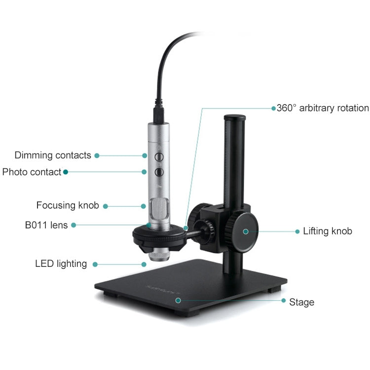 Supereyes B011 HD microscopio electrónico Digital lupa Industrial para reparación de teléfonos móviles, B011