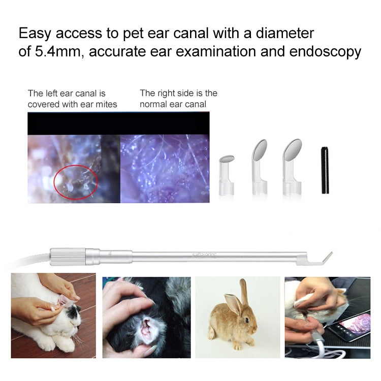Supereyes Y003 Endoscopio digital electrónico resistente al agua con cavidad nasal y canal auditivo para mascotas, Y003