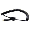 Cable adaptador en espiral retráctil HDMI de 19 pines macho a HDMI de 19 pines hembra, el cable en espiral se estira hasta 1,5 m, HDMI AM to AF
