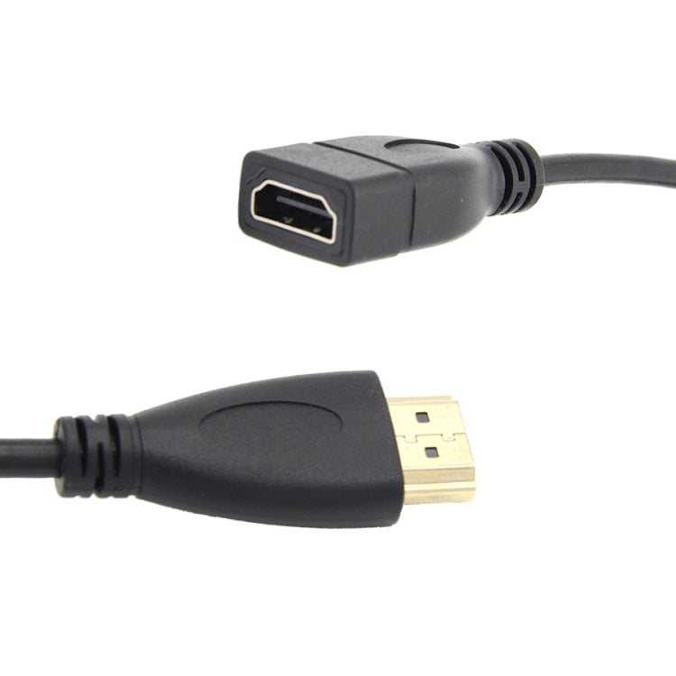 Cable adaptador en espiral retráctil HDMI de 19 pines macho a HDMI de 19 pines hembra, el cable en espiral se estira hasta 1,5 m, HDMI AM to AF