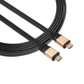 1m HDMI 2.0 (4K) 30AWG Alta velocidad 18Gbps Conectores chapados en oro HDMI macho a HDMI macho Cable plano, Length: 1m