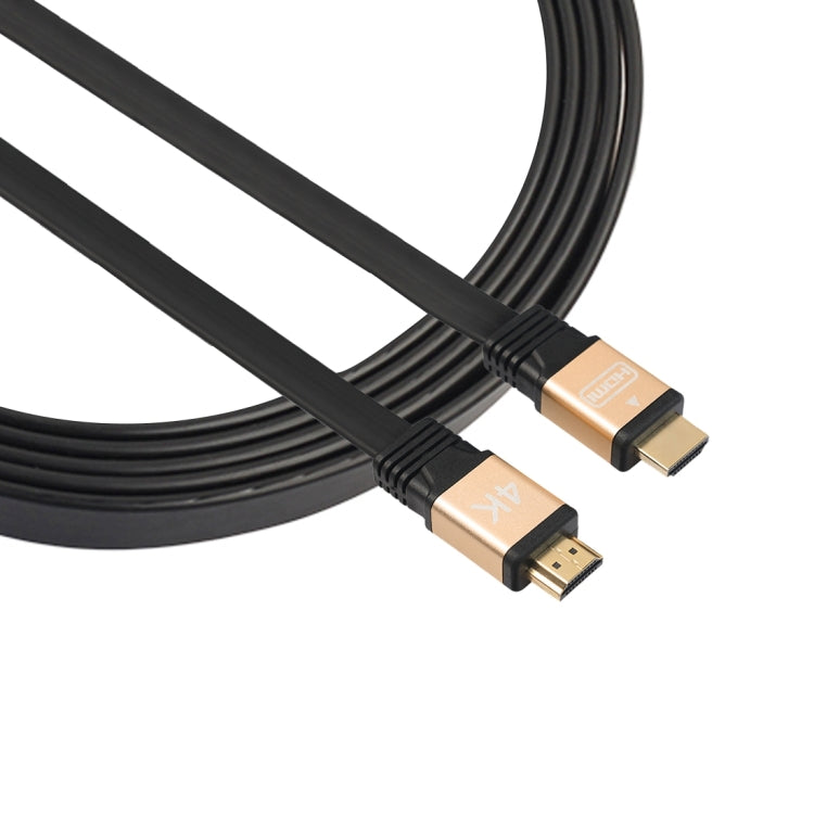 1m HDMI 2.0 (4K) 30AWG Alta velocidad 18Gbps Conectores chapados en oro HDMI macho a HDMI macho Cable plano, Length: 1m