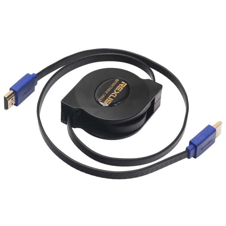 1,8 m HDMI 1.4 (1080P) Conectores chapados en oro HDMI macho a HDMI macho Cable plano retráctil, Length: 1.8m