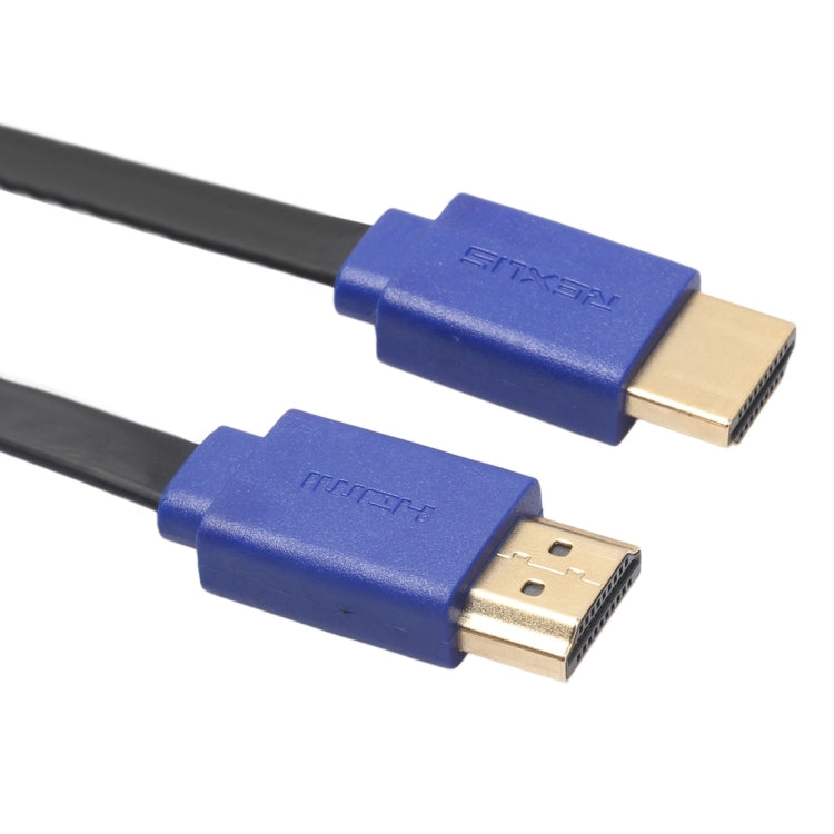 1,8 m HDMI 1.4 (1080P) Conectores chapados en oro HDMI macho a HDMI macho Cable plano retráctil, Length: 1.8m