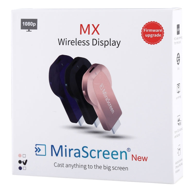 MiraScreen WiFi Display Dongle / Miracast Airplay DLNA Display Receiver Dongle Dispositivo de pantalla de espejo inalámbrico con cable USB 2 en 1