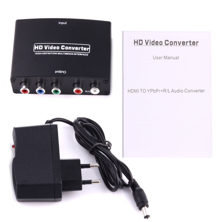 Convertidor adaptador de vídeo 1080P HD HDMI a YPbPr y audio R/L, HDMI to YPbPr+R/L