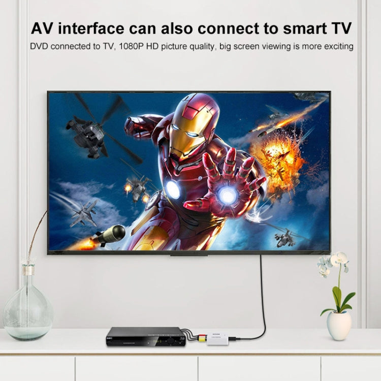HOWEI HW-2105 Mini AV CVBS/L+R Adaptador convertidor de audio a HDMI, escalador de soporte 1080P, HW-2105 AV to HDMI