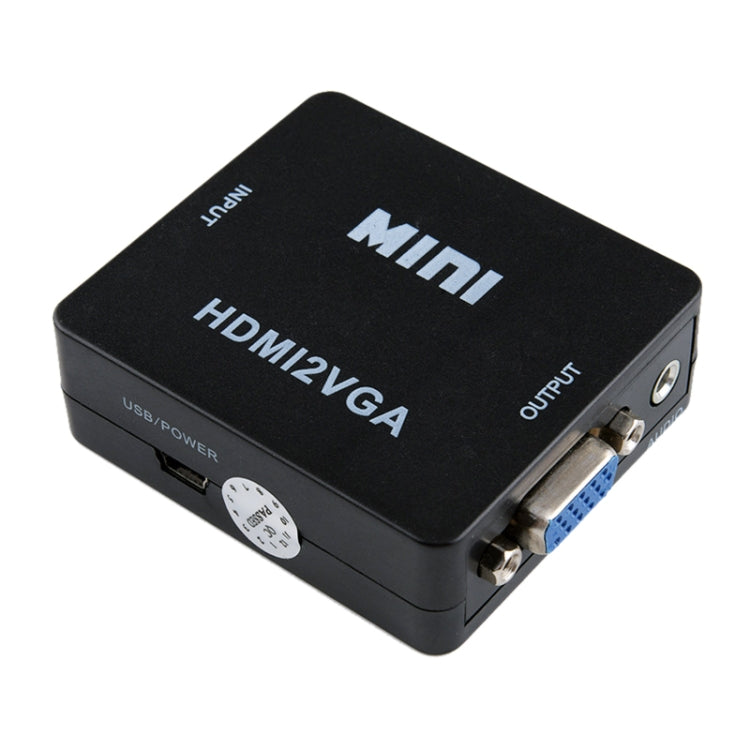 HOWEI HW-2109 Convertidor de audio y vídeo Mini HDMI a VGA