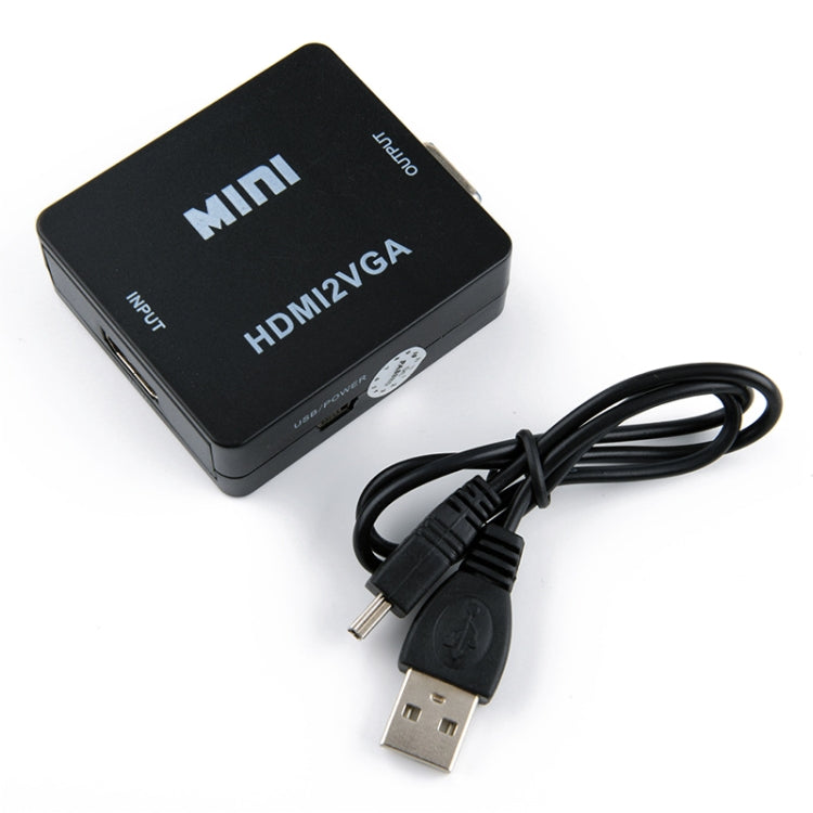 HOWEI HW-2109 Convertidor de audio y vídeo Mini HDMI a VGA