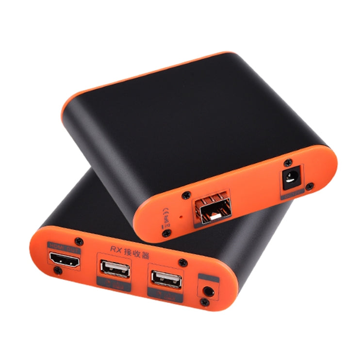 OPT882-KVM Extensor HDMI (receptor y remitente) Extensor de fibra óptica con puerto USB y función KVM, distancia de transmisión: 20 KM, OPT882-KVM
